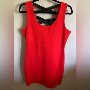 ASOS Body-Con Dress w/ Strappy Back - Poppy Red